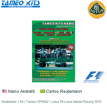 Modelauto 1:43 | Tameo CPK002 | Lotus 79 Lotus Martini Racing 1979 Modelauto 1:43 | Tameo CPK002 | Lotus 79 Lotus Martini Racing 1979