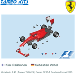 Modelauto 1:43 | Tameo TMK429 | Ferrari SF15-T Scuderia Ferrari 2015 Modelauto 1:43 | Tameo TMK429 | Ferrari SF15-T Scuderia Ferrari 2015