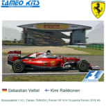 Bouwpakket 1:43 | Tameo TMK434 | Ferrari SF16-H Scuderia Ferrari 2016 #5 Bouwpakket 1:43 | Tameo TMK434 | Ferrari SF16-H Scuderia Ferrari 2016 #5
