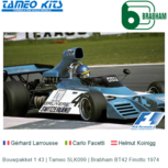 Bouwpakket 1:43 | Tameo SLK099 | Brabham BT42 Finotto 1974 Bouwpakket 1:43 | Tameo SLK099 | Brabham BT42 Finotto 1974