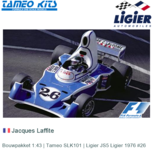 Bouwpakket 1:43 | Tameo SLK101 | Ligier JS5 Ligier 1976 #26 Bouwpakket 1:43 | Tameo SLK101 | Ligier JS5 Ligier 1976 #26