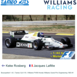 Bouwpakket 1:43 | Tameo SLK119 | Williams FW09 Honda Williams Grand Prix Engineering 1983 #1 Bouwpakket 1:43 | Tameo SLK119 | Williams FW09 Honda Williams Grand Prix Engineering 1983 #1