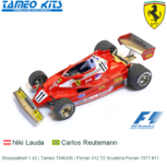 Bouwpakket 1:43 | Tameo TMK436 | Ferrari 312 T2 Scuderia Ferrari 1977 #11 Bouwpakket 1:43 | Tameo TMK436 | Ferrari 312 T2 Scuderia Ferrari 1977 #11