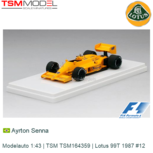 Modelauto 1:43 | TSM TSM164359 | Lotus 99T 1987 #12 Modelauto 1:43 | TSM TSM164359 | Lotus 99T 1987 #12