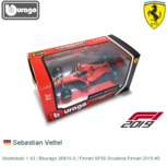 Modelauto 1:43 | Bburago 36815-5 | Ferrari SF90 Scuderia Ferrari 2019 #5 Modelauto 1:43 | Bburago 36815-5 | Ferrari SF90 Scuderia Ferrari 2019 #5