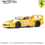 Modelauto 1:43 | Hotwheels 25710 | Ferrari F40 Racing #1 Modelauto 1:43 | Hotwheels 25710 | Ferrari F40 Racing #1