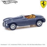 Modelauto 1:43 | Hotwheels P9939 | Ferrari 166 MM Barchetta Blauw 1949 Modelauto 1:43 | Hotwheels P9939 | Ferrari 166 MM Barchetta Blauw 1949