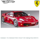 Modelauto 1:18 | Hotwheels P4403 | Ferrari F 430 Challenge Rood 2005 #14 Modelauto 1:18 | Hotwheels P4403 | Ferrari F 430 Challenge Rood 2005 #14
