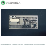Bouwpakket 1:18 | Tremonia CW13441 | Detailkit Ferrari 250 GT Lusso 1965 Bouwpakket 1:18 | Tremonia CW13441 | Detailkit Ferrari 250 GT Lusso 1965