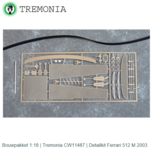 Bouwpakket 1:18 | Tremonia CW11487 | Detailkit Ferrari 512 M 2003 Bouwpakket 1:18 | Tremonia CW11487 | Detailkit Ferrari 512 M 2003