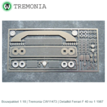 Bouwpakket 1:18 | Tremonia CW11473 | Detailkit Ferrari F 40 no 1 1987 Bouwpakket 1:18 | Tremonia CW11473 | Detailkit Ferrari F 40 no 1 1987