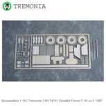 Bouwpakket 1:18 | Tremonia CW11474 | Detailkit Ferrari F 40 no 2 1987 Bouwpakket 1:18 | Tremonia CW11474 | Detailkit Ferrari F 40 no 2 1987