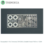 Bouwpakket 1:18 | Tremonia CW12393 | Detailkit Ferrari F430 no 1 2004 Bouwpakket 1:18 | Tremonia CW12393 | Detailkit Ferrari F430 no 1 2004