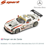 Modelauto 1:43 | Spark SA069 | Mercedes Benz SLS GT3 2014 #5 Modelauto 1:43 | Spark SA069 | Mercedes Benz SLS GT3 2014 #5