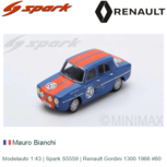 Modelauto 1:43 | Spark S5559 | Renault Gordini 1300 1966 #60 Modelauto 1:43 | Spark S5559 | Renault Gordini 1300 1966 #60