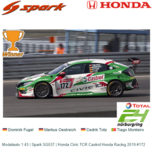 Modelauto 1:43 | Spark SG537 | Honda Civic TCR Castrol Honda Racing 2019 #172 Modelauto 1:43 | Spark SG537 | Honda Civic TCR Castrol Honda Racing 2019 #172