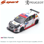 Modelauto 1:43 | Spark SA180 | Peugeot 308 TCR DG Sport Competition 2018 #70 Modelauto 1:43 | Spark SA180 | Peugeot 308 TCR DG Sport Competition 2018 #70