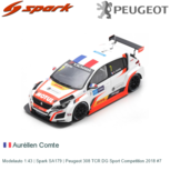 Modelauto 1:43 | Spark SA179 | Peugeot 308 TCR DG Sport Competition 2018 #7 Modelauto 1:43 | Spark SA179 | Peugeot 308 TCR DG Sport Competition 2018 #7