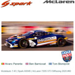 Modelauto 1:43 | Spark AS045 | McLaren 720S GT3 59Racing 2020 #60 Modelauto 1:43 | Spark AS045 | McLaren 720S GT3 59Racing 2020 #60