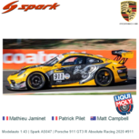 Modelauto 1:43 | Spark AS047 | Porsche 911 GT3 R Absolute Racing 2020 #911 Modelauto 1:43 | Spark AS047 | Porsche 911 GT3 R Absolute Racing 2020 #911