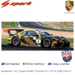 Modelauto 1:43 | Spark AS049 | Porsche 911 GT3 R EBM 2020 #1 Modelauto 1:43 | Spark AS049 | Porsche 911 GT3 R EBM 2020 #1