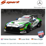 Modelauto 1:43 | Spark AS052 | Mercedes Benz AMG GT3 Craft Bamboo 2020 #77 Modelauto 1:43 | Spark AS052 | Mercedes Benz AMG GT3 Craft Bamboo 2020 #77