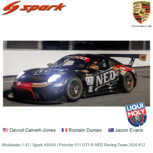 Modelauto 1:43 | Spark AS054 | Porsche 911 GT3 R NED Racing Team 2020 #12 Modelauto 1:43 | Spark AS054 | Porsche 911 GT3 R NED Racing Team 2020 #12