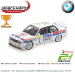Modelauto 1:12 | Minichamps 125922002 | BMW M3 Fina Motorsport Team 1992 #2 Modelauto 1:12 | Minichamps 125922002 | BMW M3 Fina Motorsport Team 1992 #2