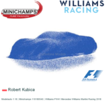 Modelauto 1:18 | Minichamps 110180540 | Williams FW41 Mercedes Williams Martini Racing 2018 Modelauto 1:18 | Minichamps 110180540 | Williams FW41 Mercedes Williams Martini Racing 2018