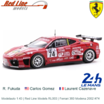 Modelauto 1:43 | Red Line Models RL003 | Ferrari 360 Modena 2002 #74 Modelauto 1:43 | Red Line Models RL003 | Ferrari 360 Modena 2002 #74