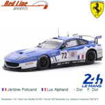 Modelauto 1:43 | Red Line Models RL005 | Ferrari 550 Maranello Luc Alphand Aventures 2003 #72 Modelauto 1:43 | Red Line Models RL005 | Ferrari 550 Maranello Luc Alphand Aventures 2003 #72