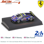Modelauto 1:87 | Red Line Models 987035 | Ferrari F430 GT Af Corse 2007 #78 Modelauto 1:87 | Red Line Models 987035 | Ferrari F430 GT Af Corse 2007 #78