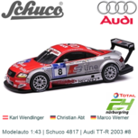 Modelauto 1:43 | Schuco 4817 | Audi TT-R 2003 #8 Modelauto 1:43 | Schuco 4817 | Audi TT-R 2003 #8