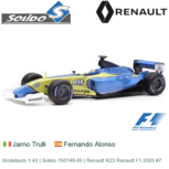 Modelauto 1:43 | Solido 150149-00 | Renault R23 Renault F1 2003 #7 Modelauto 1:43 | Solido 150149-00 | Renault R23 Renault F1 2003 #7
