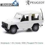 Modelauto 1:43 | Solido 1859 | Peugeot P4 Creme Modelauto 1:43 | Solido 1859 | Peugeot P4 Creme