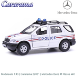 Modelauto 1:43 | Cararama 22051 | Mercedes Benz M Klasse Wit Modelauto 1:43 | Cararama 22051 | Mercedes Benz M Klasse Wit