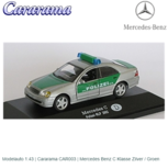 Modelauto 1:43 | Cararama CAR003 | Mercedes Benz C Klasse Zilver / Groen Modelauto 1:43 | Cararama CAR003 | Mercedes Benz C Klasse Zilver / Groen