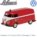 Modelauto 1:87 | Schuco 25734 | Volkswagen T1 Rood Modelauto 1:87 | Schuco 25734 | Volkswagen T1 Rood