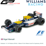 Modelauto 1:18 | GP Replicas GP050A | Williams FW14b Williams Grand Prix Engineering 1992 #5 Modelauto 1:18 | GP Replicas GP050A | Williams FW14b Williams Grand Prix Engineering 1992 #5