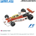 Bouwpakket 1:43 | Tameo WCT076 | McLaren M23 Ford 1976 #11 Bouwpakket 1:43 | Tameo WCT076 | McLaren M23 Ford 1976 #11