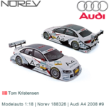 Modelauto 1:18 | Norev 188326 | Audi A4 2008 #9 Modelauto 1:18 | Norev 188326 | Audi A4 2008 #9