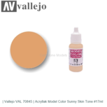 | Vallejo VAL 70845 | Acryllak Model Color Sunny Skin Tone #17ml | Vallejo VAL 70845 | Acryllak Model Color Sunny Skin Tone #17ml