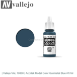 | Vallejo VAL 70800 | Acryllak Model Color Gunmetal Blue #17ml | Vallejo VAL 70800 | Acryllak Model Color Gunmetal Blue #17ml
