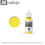 | Vallejo VAL 70730 | Acryllak Model Color Yellow Fluorescent #17ml | Vallejo VAL 70730 | Acryllak Model Color Yellow Fluorescent #17ml