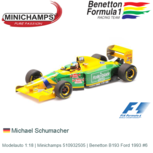 Modelauto 1:18 | Minichamps 510932505 | Benetton B193 Ford 1993 #6 Modelauto 1:18 | Minichamps 510932505 | Benetton B193 Ford 1993 #6