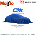 Modelauto 1:18 | Maisto 31128G | Dodge SRT GTR Green Modelauto 1:18 | Maisto 31128G | Dodge SRT GTR Green