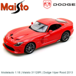 Modelauto 1:18 | Maisto 31128R | Dodge Viper Rood 2013 Modelauto 1:18 | Maisto 31128R | Dodge Viper Rood 2013