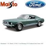 Modelauto 1:18 | Maisto 31166G | Ford Mustang GTA Fastback Dark Green 1967 Modelauto 1:18 | Maisto 31166G | Ford Mustang GTA Fastback Dark Green 1967
