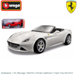 Modelauto 1:18 | Bburago 16007W | Ferrari California T Open Top Wit 2014 Modelauto 1:18 | Bburago 16007W | Ferrari California T Open Top Wit 2014