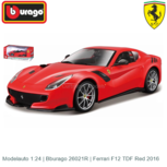 Modelauto 1:24 | Bburago 26021R | Ferrari F12 TDF Red 2016 Modelauto 1:24 | Bburago 26021R | Ferrari F12 TDF Red 2016